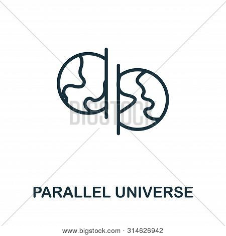 Parallel Universe Vector Icon Symbol. Creative Sign From Science Icons Collection. Filled Flat Paral