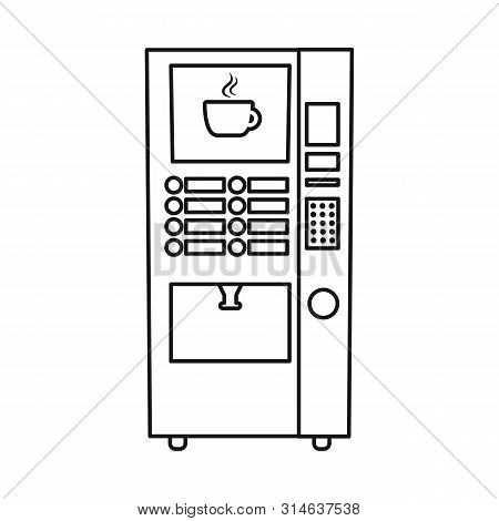 Vector Design Of Automat And Vending Logo. Collection Of Automat And Selling Vector Icon For Stock.