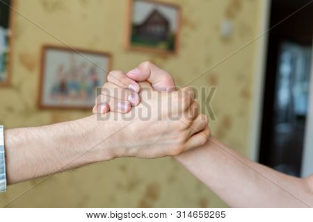 Black And White People Hands Conncetion And Unity Concepts