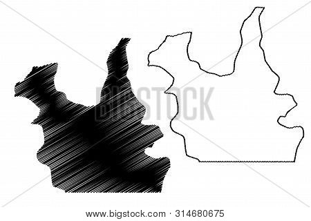 Kaolack Region (regions Of Senegal, Republic Of Senegal) Map Vector Illustration, Scribble Sketch Ka