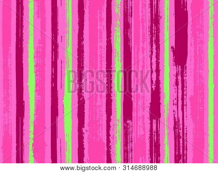 Watercolor Strips Seamless Vector Background. Torn Paper Effect Ethnic Design. Striped Tablecloth Te