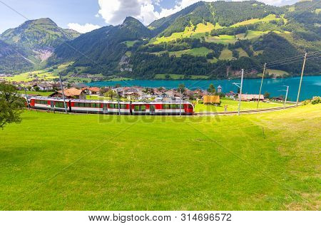 Lungern Old Medieval Village In The Swiss Alps.