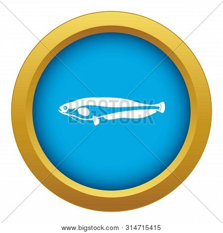 Atlantic Mackerel, Scomber Scombrus Icon Blue Vector Isolated On White Background For Any Design