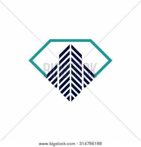 Diamond House Logo. Suitable For House, Home, Construction, Building, Realtor, Interior Design Logo.