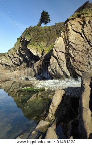 Reflections of cliffs