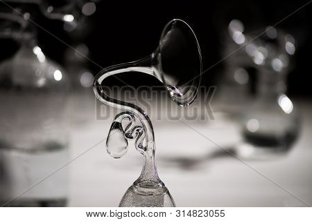 Magnetic Resonance On Whirpool Water In Glass Black And White Photo
