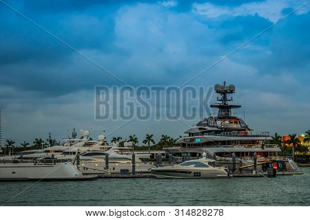 A Beautifully And Privately Owned Huge Boat In Miami, Florida