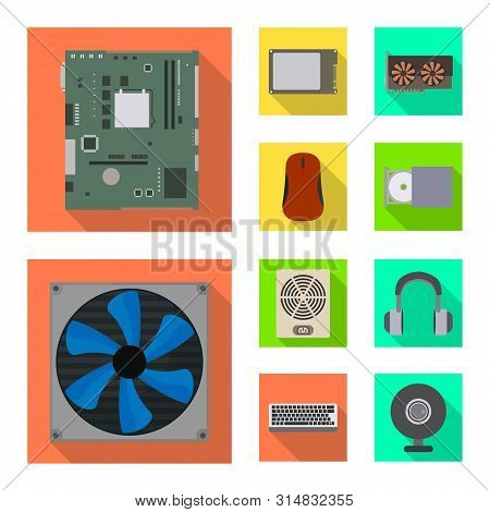 Isolated Object Of Accessories And Device Sign. Set Of Accessories And Electronics Stock Vector Illu