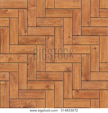 Seamless Texture Of Herringbone Wooden Parquet. High Resolution Pattern Of Natural Wood