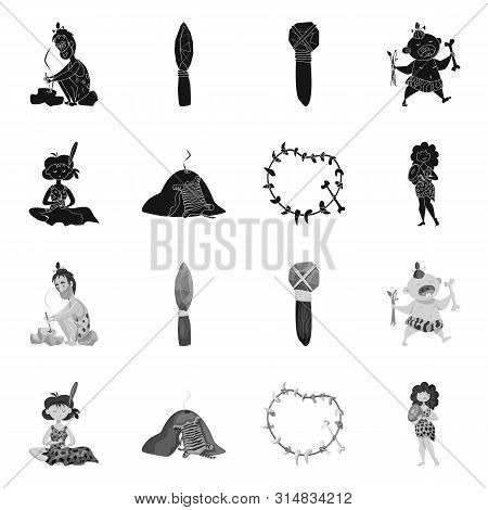 Vector Illustration Of Evolution And Prehistory Logo. Set Of Evolution And Development Stock Vector 