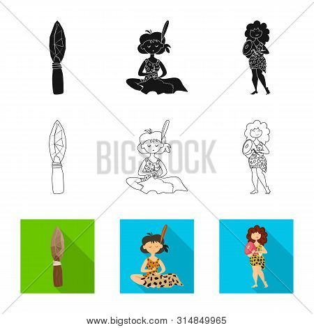Vector Illustration Of Evolution And Prehistory Icon. Set Of Evolution And Development Stock Vector 