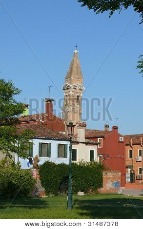 Venedig, Burano ø, små farvede huse, Italien, Europa