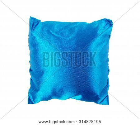 Bright Pillow Isolated On White Comfortable, Bed, Cloth, Soft, Domestic, Rest, Sleep,