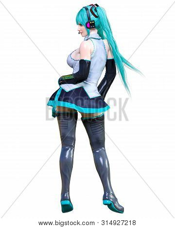 3D Comics Cosplay Anime Girl.