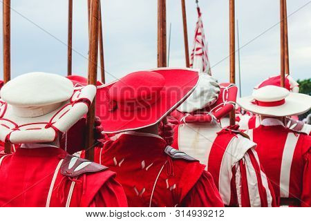 Traditional Parade On Swiss National Day. National Holiday Of Switzerland, Set On 1st August. Celebr
