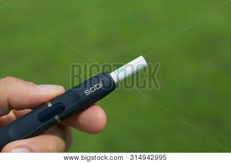 Caslano, Ticino, Switzerland - 26th July 2019 : Picture Of Iqos A New Heat-not-burn Tobacco Product 