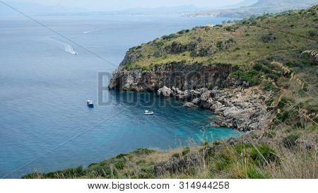 Zingaro Reserve, Province Of Trapani, Sicily. This Is The Amazing Cala Capreria, With An Incredible 