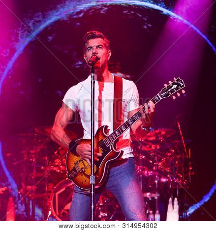 WANTAGH, NY - JUL 26: Nick Hexum of 311 performs in concert on July 26, 2019 at Northwell Health at Jones Beach Theater in Wantagh, New York. 