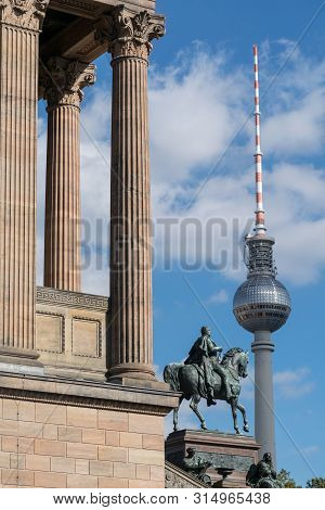 Berlin, Germany - September 26, 2018: Bright And Contrasting View Of The Antique Architecture Of The