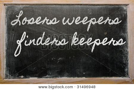 식-패자 Weepers 줍는 사람이 임자 다