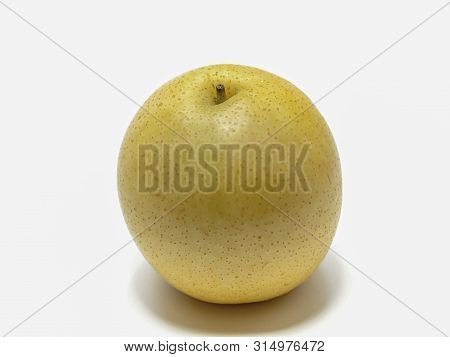 Nashi Pear, Pyrus Pyrifolia, Isolated Against A White Background