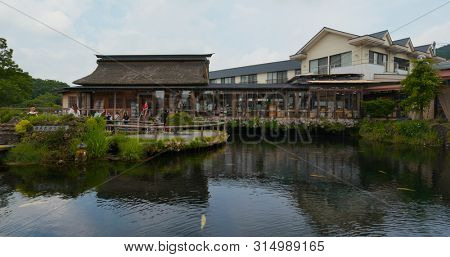 Yamanashi, Japan, 28 June 2019: Oshino Hakkai in Japan