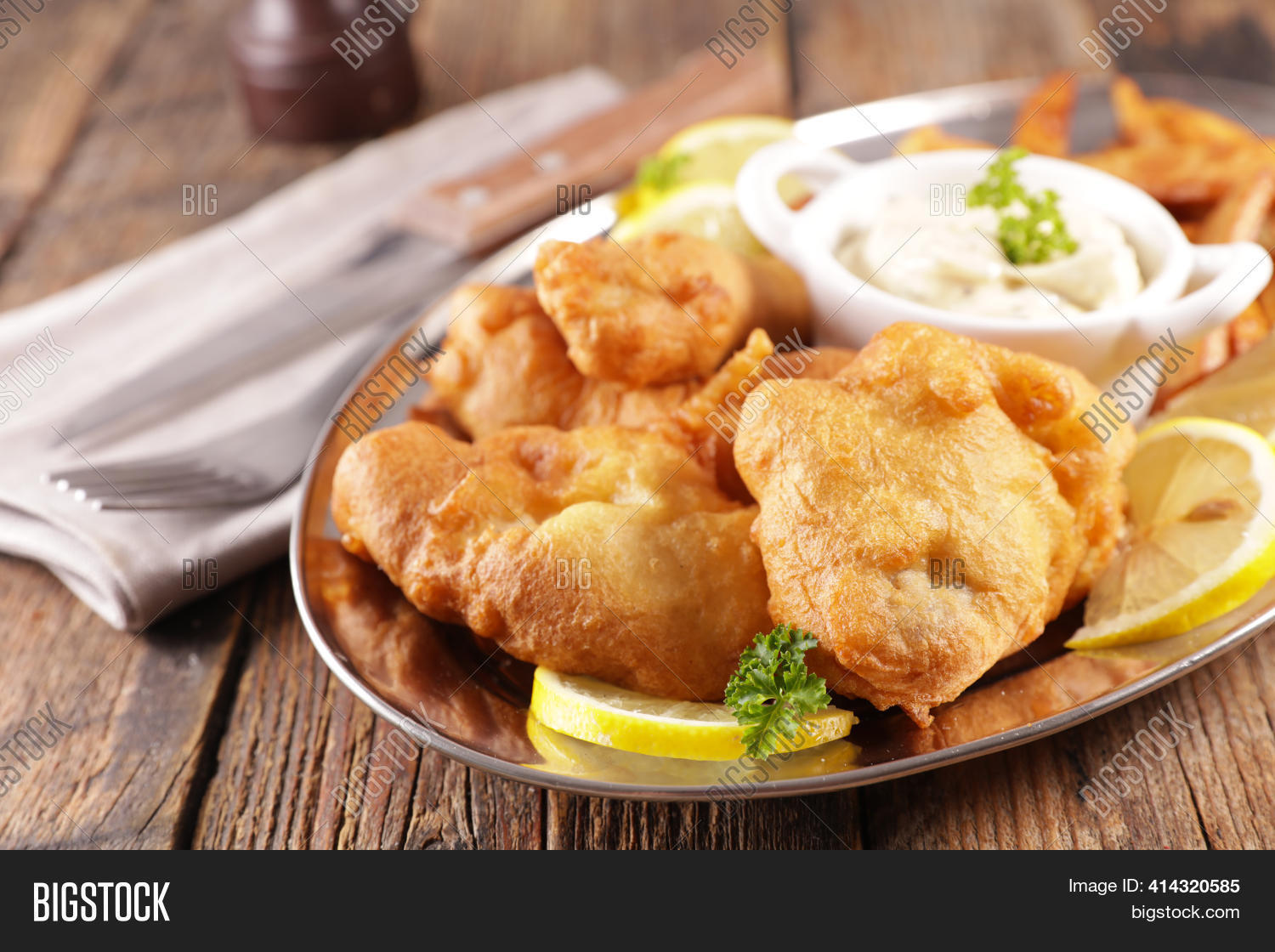 Fish Chips Dipping Image & Photo (Free Trial) Bigstock