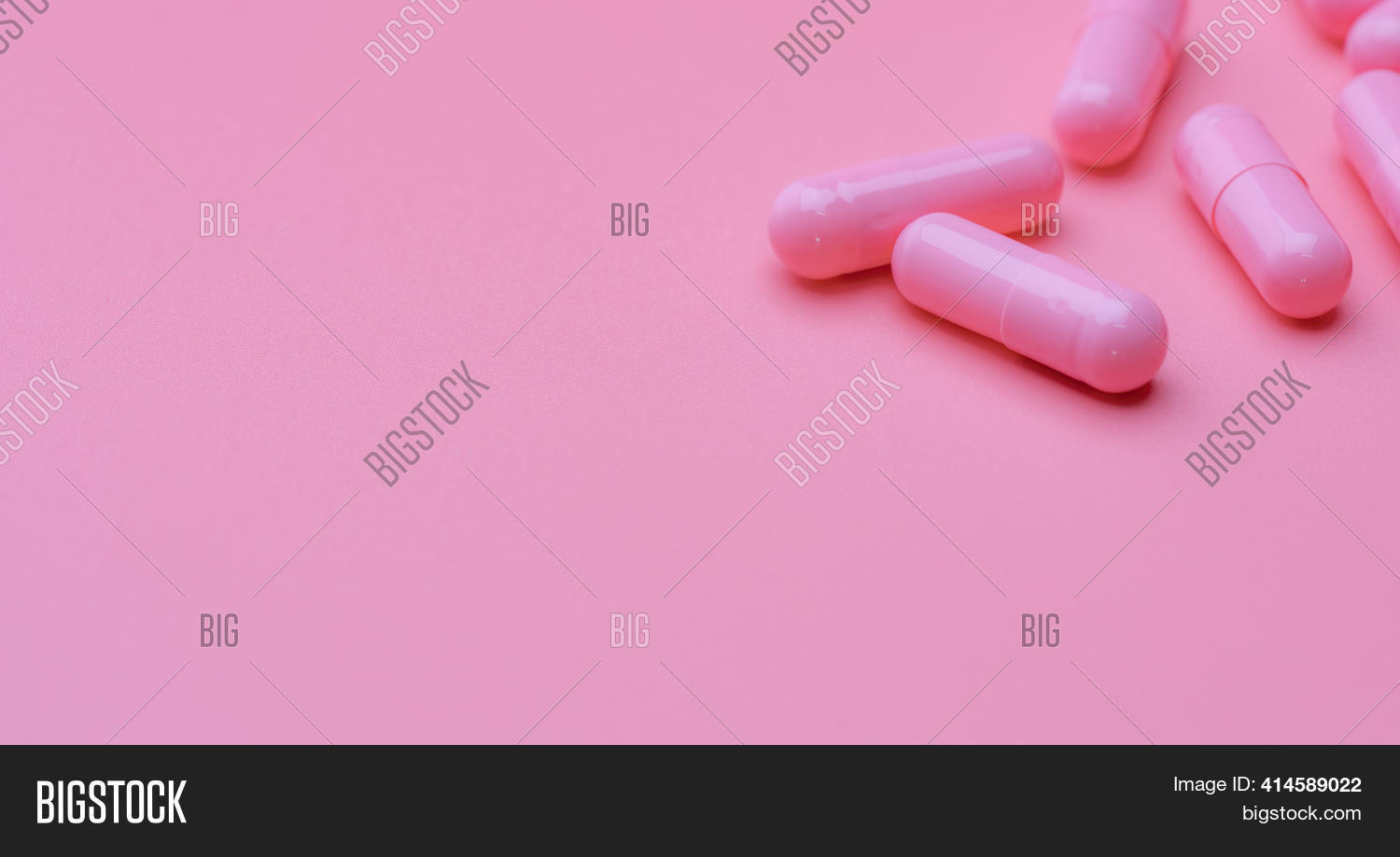 Pink Capsule Pills On Image & Photo (Free Trial) Bigstock