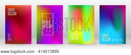 Pastel Soft. Rainbow Gradient Set. Color Background. Pink, Green, Red, Blue, Violet, Yellow Blurred 