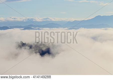 Khao Khai Nui, Sea Of Fog In The Winter Mornings At Sunrise, New Landmark To See Beautiful Scenery A