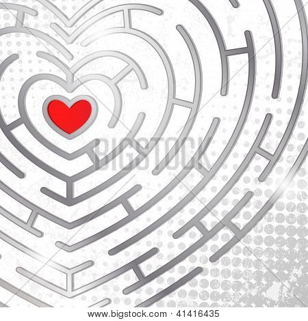 Maze whits heart