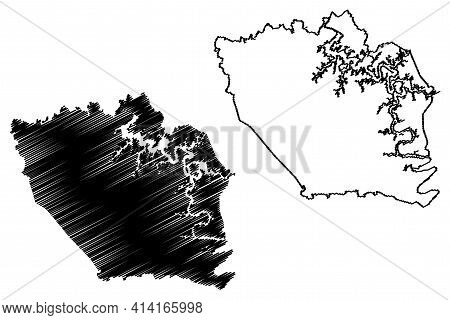 Dekalb County, State Of Tennessee (u.s. County, United States Of America, Usa, U.s., Us) Map Vector 