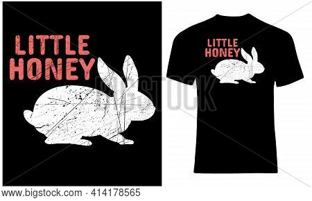 Little Honey Bunny Silhouette T Shirt Design For Rabbit Lovers.