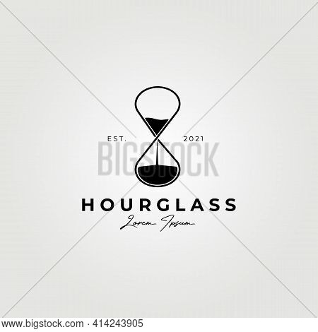 Hourglass Logo Vector Illustration Design, Simple Logo For Branding, Company, Store , Business