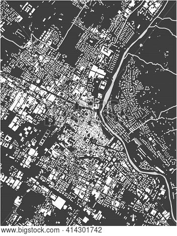 Map Of The City Of Prato, Italy