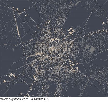 Map Of The City Of Timisoara, Romania