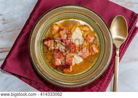 Simple Slow-cooker Ham And Cannellini Bean Soup