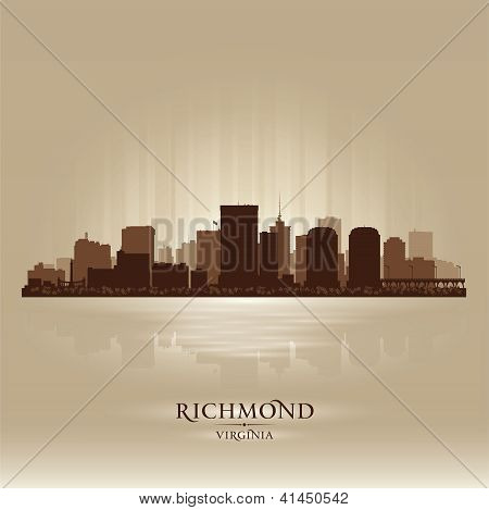 Richmond, Virginia panoramę miasta sylwetka