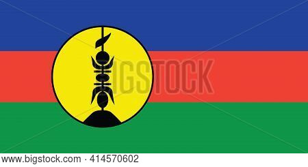 New Caledonia Flag, Official Colors And Proportion Correctly. New Caledonia Flag. Vector Illustratio