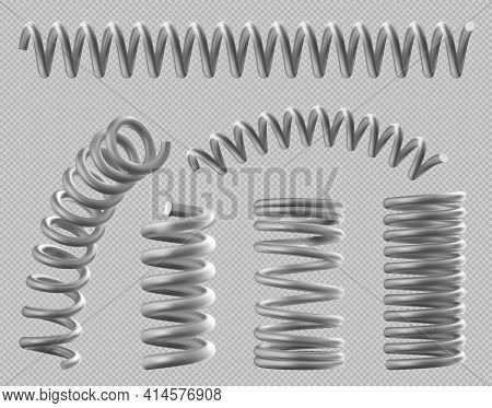 Metal Springs, Realistic Coils For Bed Or Car Set