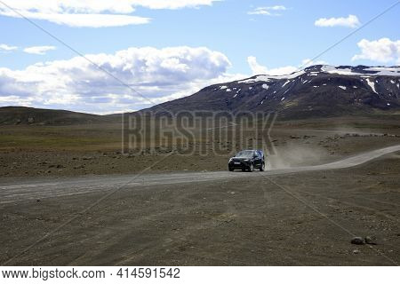 Kjolur / Iceland - August 25, 2017: The Kjolur Highland Road, Iceland, Europe