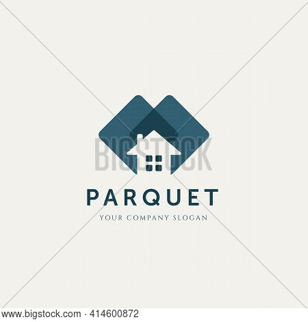 Modern House Parquet Minimalist Logo Template Vector Illustration Design. Simple Interior Logo Conce