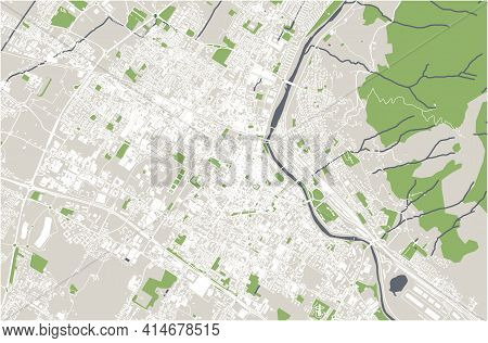 Map Of The City Of Prato, Italy