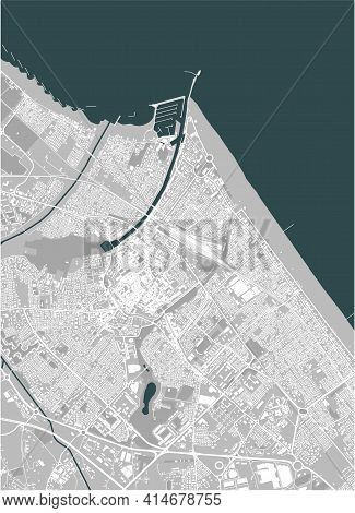 Map Of The City Of Rimini, Italy