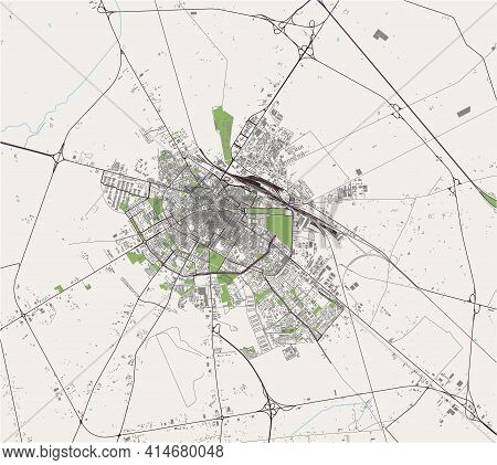 Map Of The City Of Foggia, Italy