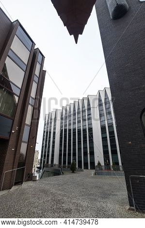Tallinn, Estonia - 24 February, 2019: Modern Architecture In The Rotermann Quarter Of Tallinn, Eston