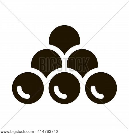 Cannonballs Glyph Icon Vector. Cannonballs Sign. Isolated Symbol Illustration