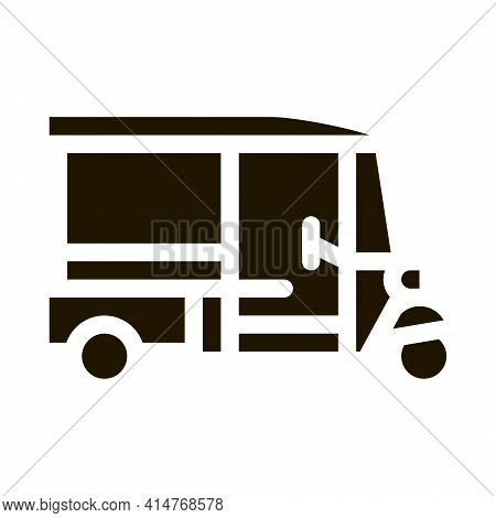 Tuk Tuk Thailand Transport Icon Vector. Tuk Tuk Taxi, National Typical Public Cab Scooter Pictogram.