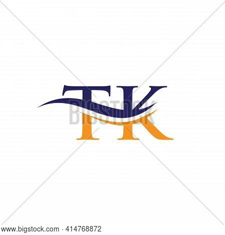 Tk Letter Logo. Initial Tk Letter Business Logo Design Vector Template