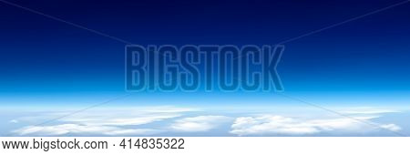 Realistic Clouds On Blue Background. Top View Of Clouds. Vector Graphics